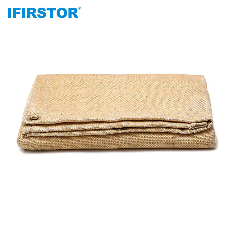 Heavy Duty Silicone Coated Fiberglass Fire Blanket with Cutting Service Flame Retardant Heat Resistant up to 1100 for Welding