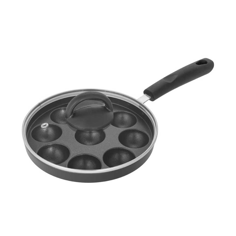 Aluminium Non-Stick Crepe and Pancake Maker with Glass Lid