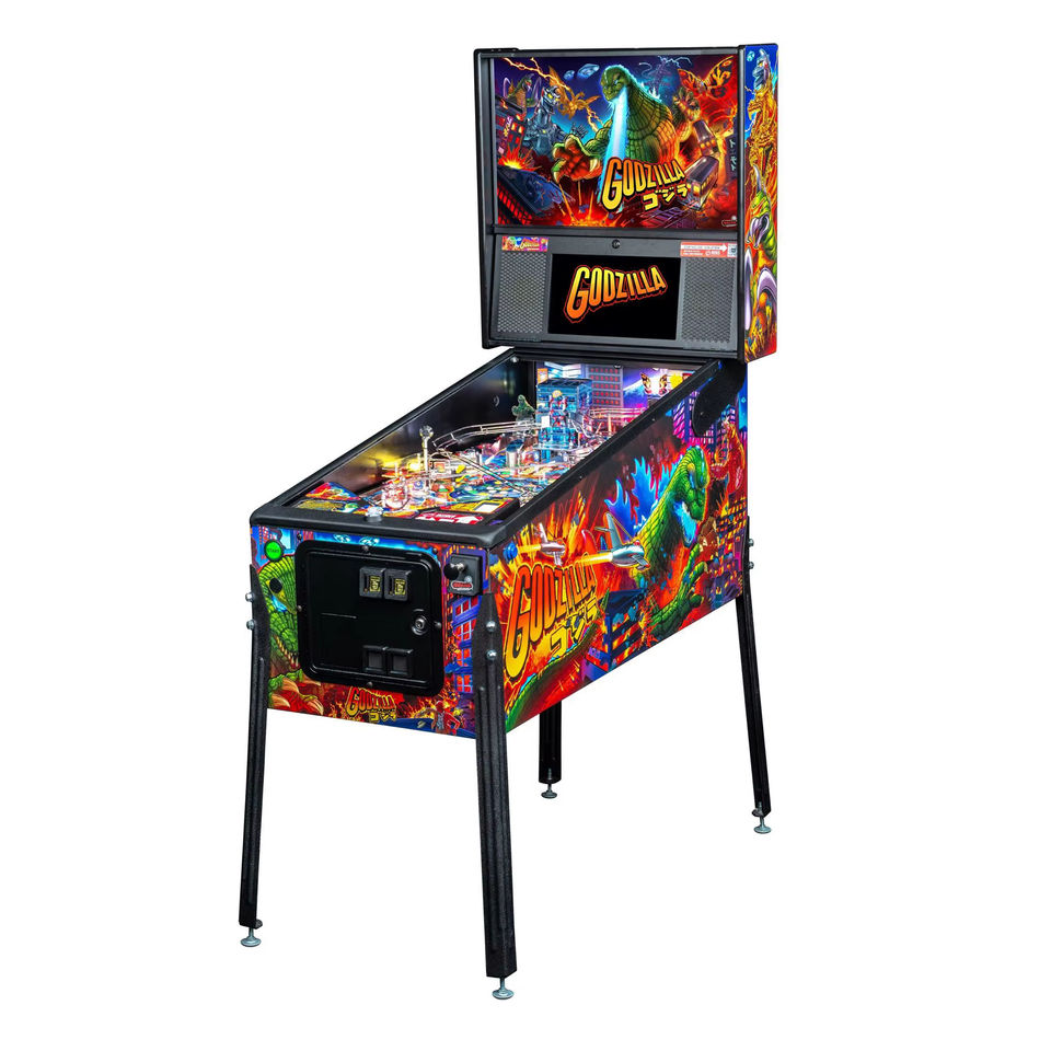 Godzilla Pro Stainless Steel Brass Pinball Machine Arcade Game 5-Year Warranty Spanish/Japanese Languages-Low Price Direct