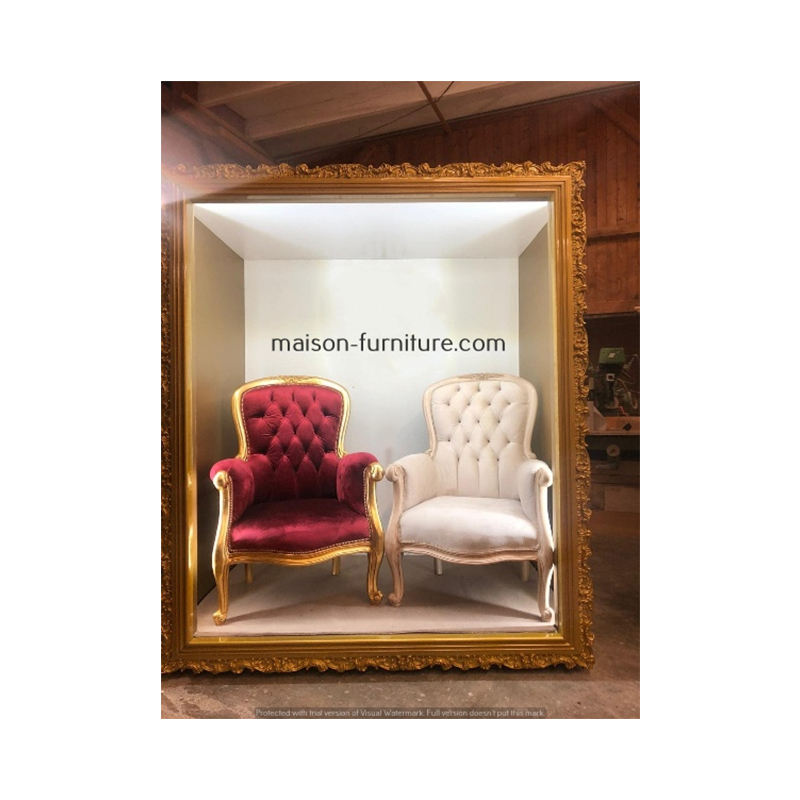 White Baroque Royal Wedding Chair Popular for Home Bar Park Apartment Wine Cellar Furniture Versatile Living Room Chair