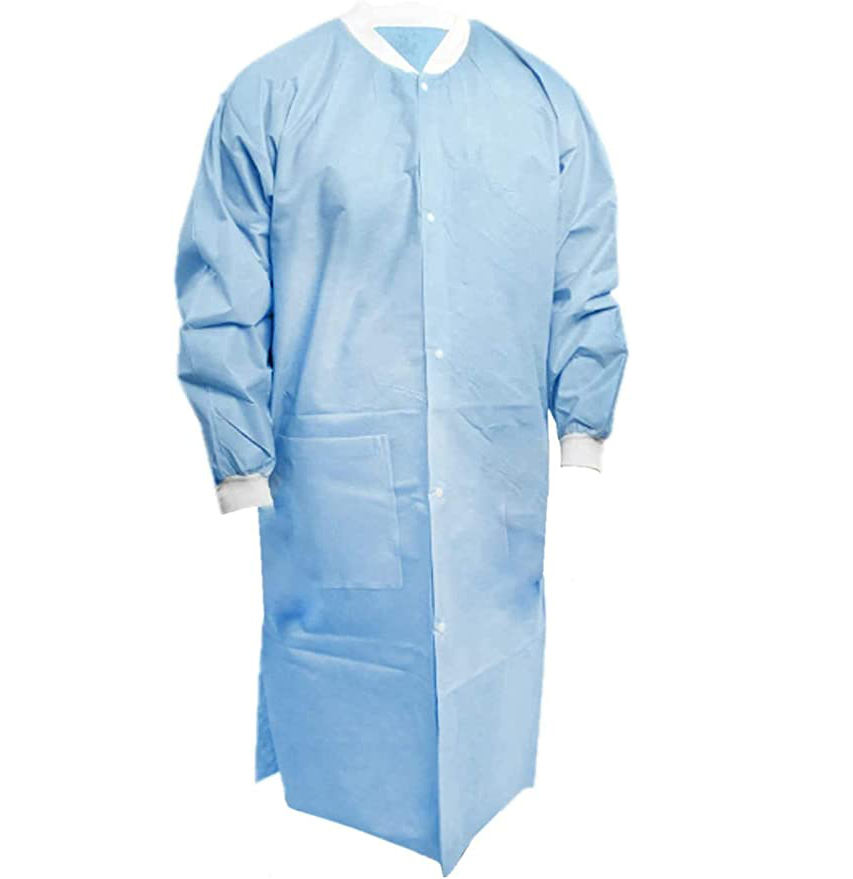 Mediunion HM-Lab Coat Unisex Disposable Dust-Proof Non-Woven Lab Coat in Wholesale for Laboratory Use