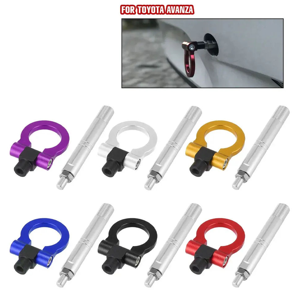 Aluminum Forged Front Tow Hook for Toyota Avanza Japan Spec - Racing Style Screw-On Towing Ring Eye Decoration