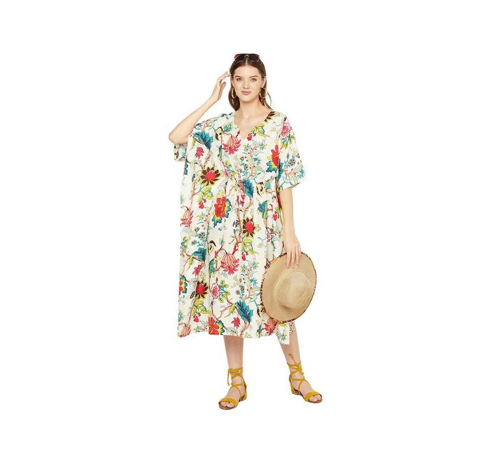 Cotton Kaftan Maxi Dress XL Plus Size Comfortable Clothing for Women Short Sleeve Maternity Gown and Long Robe