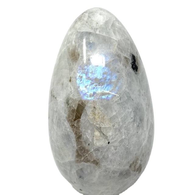 Wholesale Indian Supplier Natural Stone Crystals Healing Gemstone Agate Rainbow Moonstone High Flashy Yoni Egg for Sale