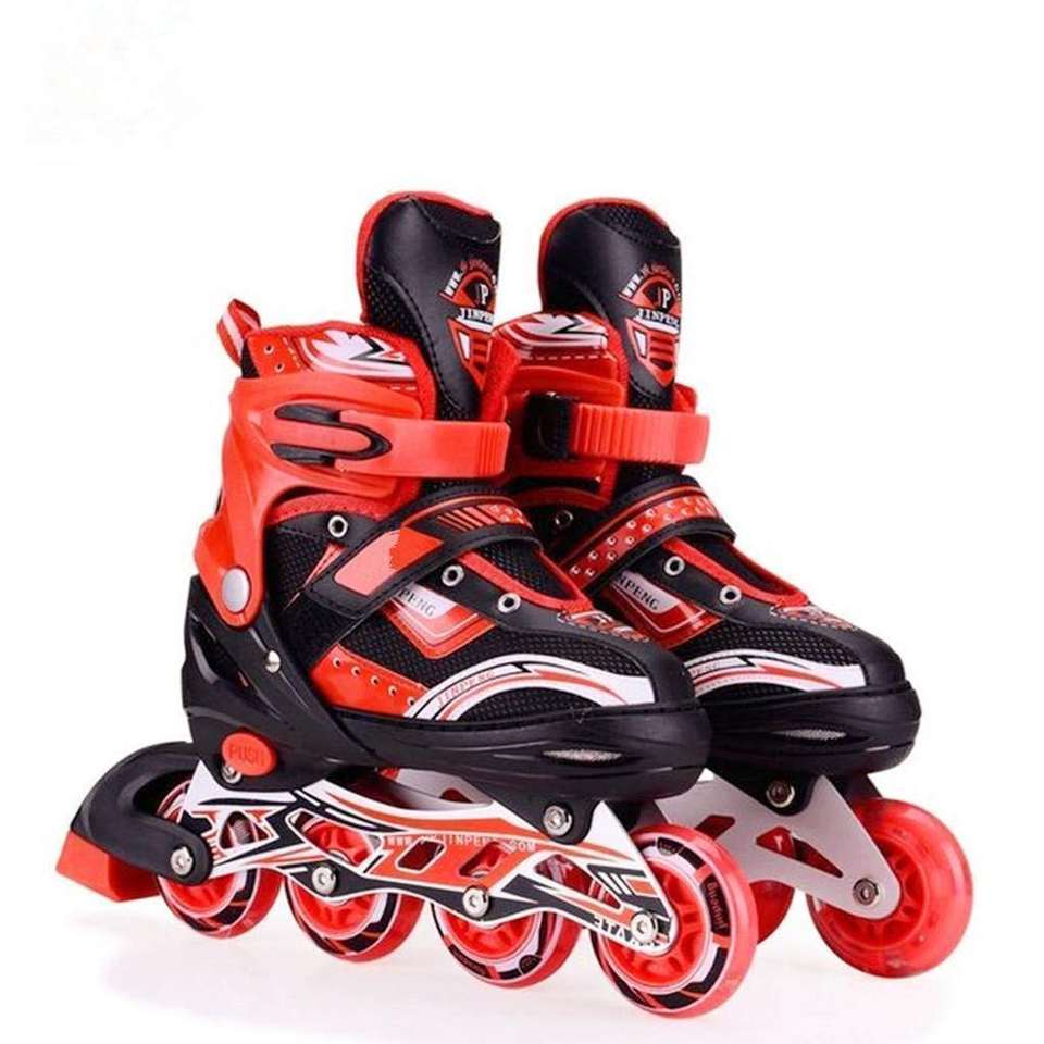 Factory Wholesale Customized Inline adjustable Flashing Roller Skates Lightup four wheel Professinal hard bearing rollers shoes