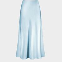 Comfortable high waist satin skirt