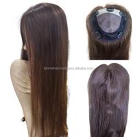 8x7 Medium Brown B4 Indonesian Natural Straight 100% Human Remy Hair Extensions Toupee Wig for Lace Glueless Tangle-Free