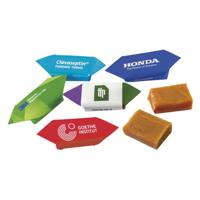 Custom Branded Toffee Promotional Candy Logo Printing Free Form Satin Made Italy White Label Brand AL013 Marketing Events