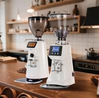 Professional Commercial Electric Conical Flat Burr Automatic Coffee Grinder Machine Stainless Steel 1650g Capacity Noise