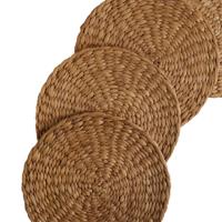 Organic Water Hyacinth Cushioned Floor Mat Textured Surface Extra Thick Machine Made Moisture Resistant for Home Bathroom