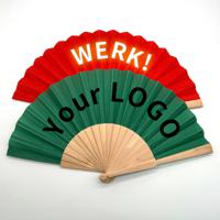 Factory wholesale Custom Logo DIY Foldable Blank Paper Fan Printed Logo Lash Bamboo Hand Fans for Gifts Wedding Decoration
