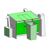 TEO 800 French High Quality Low Tech Food Waste Machinery Treatment with Automatic Organic Matter Feeding and Compost Removal