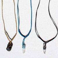 Cute Handmade Ethnic Women's Strand Necklace with Natural Gemstone and Crystal Stones