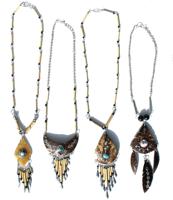 Wholesale Natural Tribal Jewelry Design Bamboo and Coconut Necklaces Fashion Beaded Collection