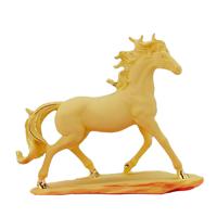 Horse Figurine Velvet Sand Home Decor Office Desk Set K9 Crystal Base Christmas Wedding Souvenir Collectible Corporate Gift