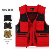 Super Quality Fashion Multi Pockets Fishing Climbing Vest Men Out Door Sport Waistcoat Multifunction Vest