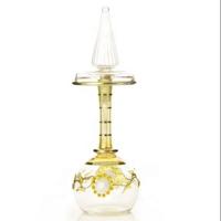 Handmade Eco-Friendly Amber Egyptian Perfume Bottle | 24K Gold Luxury Hotel & Spa Decoration | Hand-Blown for Glass Art