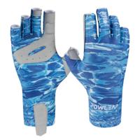 Fingerless Gloves UPF 50+ UV Sun Protection Half Finger Glove for Kayak Fishing Paddling Sailing Rowing Hiking