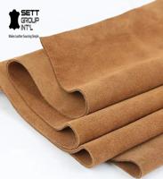 OEM 100% Genuine Cow Hide Suede Leather Full Grain Tooling Full Vegtan Natural Skirts for Furniture Sofa Craft Split for Belts