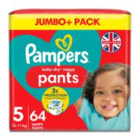 Change with Ease Using PampersPants Diapers Size 5 Pack of 44 Soft Flexible Waistband for Active Babies and Easy Wear