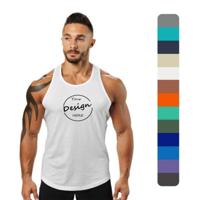 Wholesale Athletic Muscle Tank Top Custom High Quality Sleeveless Tee Embroidery Cotton Running Blank Muscle Tank Top Men