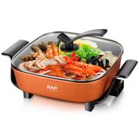 Electric Hot Pot 6L Non-stick Portable Multicookerr for Ramen Steak Rice Oatmeal Soup
