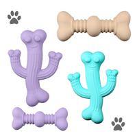 Durable Eco-Friendly Lightweight Dog Chew Toy Modern Reusable Rubber for Teeth Cleaning Training Squeaky Feature Small Medium