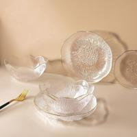 Wedding Tableware White China Embossed Hydranga Flower Shape Irregular Charger Plates