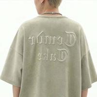 High Quality T Shirt Custom Label 100% Cotton Embroidered Sukajan Black T-Shirt Men Oversize Custom Embroidery Tshirts for Men