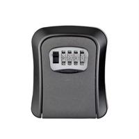 Wall Mount Metal Key Lock Box – Aluminum Alloy 4 Digit Combination Security Key Safe with Internal Hook for Real Estate & Office