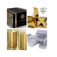 Wholesale Luxury Custom Metalized Aluminum Coated Recycled Materials Food Grade Packaging Boxes Premium Metallic Matt Embossing