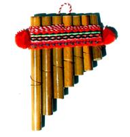 Siku Bamboo Flute Peruvian Musical Instruments, Latin South American Traditional Ethnic Music Art and Crafts