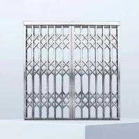 Stainless Steel Telescopic Push-Pull Iron Gate Simple Ventilation Shop Door Grille Security Window Folding Door for Mall