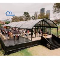 10m X 20m Arch Tents Wedding Frame Transparent Marquee Tent Black Frame Event Wedding Party Tent clear Tents for Events