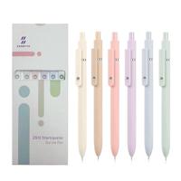 6pcs Quick Dry Ink Gel Pens Fine Retractable Roller Ball Pens Black Ink Smooth Writing Pens Stationery School Supplies