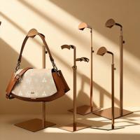 AURORA Custom Stainless Steel Handbag Holder Stand with Adjustable Height Classic Design for Supermarket Use