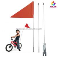 Customized Eco-solvent UV Ink Printed Flying Style Double-Sided Bike Safety Flag Quick-Dry Pocket Fiberglass Pole Polyester