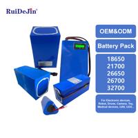 Custom rechargeable 7S1P 7S2P 7S3P 18650 25.9V  Li-ion Battery Pack 21700 26650 for Security Cameras solar LED light fishing bot