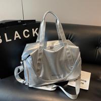 New Fashion Soft PU Leather Zipper Closure Large Capacity Unisex Travel Duffel Bag Portable Wet Dry Separation Yoga Gym Bag