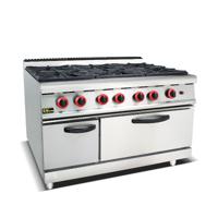 Standard 6 burner Delicate Bochange BGH-997A 6-Burner Stainless Steel Gas Stove with Oven 32.1KW Made in Guangdong