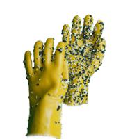 Sewer Cable Gloves Heavy Duty Rubber Coated Work Roto Gloves with Safety Cuff Ugly Gloves for Sewer Cable Anti-Slip