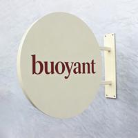Fast Delivery Hanging Advertising Sign Board Store Restaurant Logo Name Custom Round Outdoor Shop Wall Blade Signs for Business