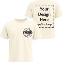 Men's 100% Cotton Custom T-Shirt-Personalized Double-Sided Solid Print Casual Oversized Fit for Team Uniforms Gifts Events