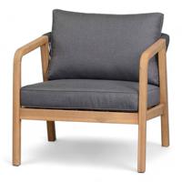 Modern Single Teak Wood Love Seat Recliner Solid Upholstered Fabric with Removable Cushion for Office & Home Leisure Furniture