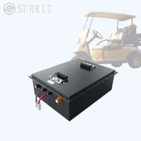 Surrit New Lithium Ion Golf Cart Battery Pack 48V 100Ah USB-C Charging Ports 430x340x160mm 37kg