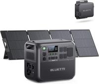 AC200L Solar Generator with 200W Panel 2048Wh LFP Portable Power Station, w4 2400W AC (3600W Lifting), 560W DC-DC Car Charger