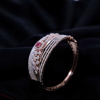 Trendy Luxury Oval Cut Filled Diamond Bracelet Ladies 9K Rose Gold HI Diamonds SI Clarity 4.91 CT IGI Certified Rhodium