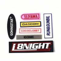 Customized Embossed 2D Soft PVC Logo Patch Badge for Sewing for Garment Labels