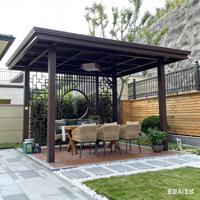 Chinese-style Landscape Pavilion Pergola Gazebo Sunroom Tea Room Insulated Soundproof Aluminum Alloy Tempered Glass Open