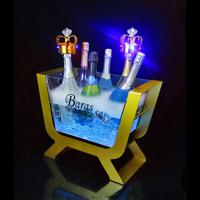 Ktv bar Party Nightclub Supplies Customize High Quality Boat Shaped Luxury champagne Wine Beer Ice Bucket LED Barrel with Stand
